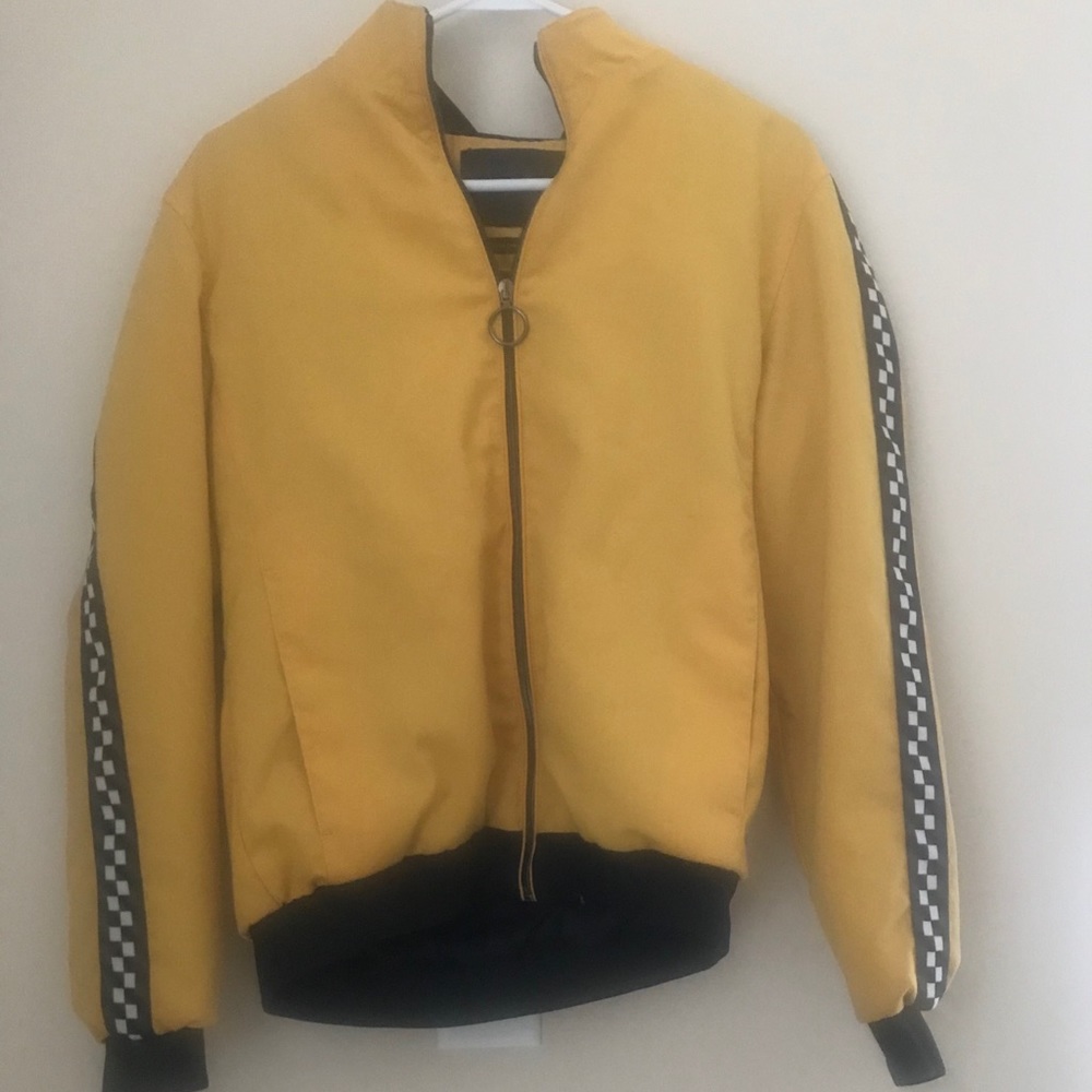 Zara | Men’s (/Unisex) yellow checkered jacket